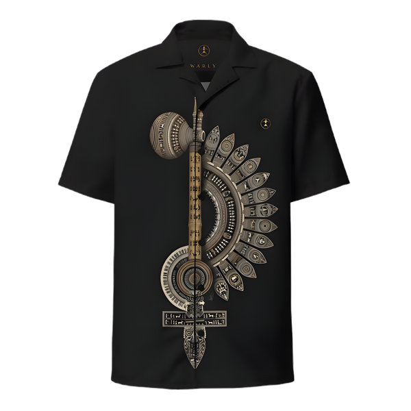 Tarpa Procession — Warli all-over camp shirt