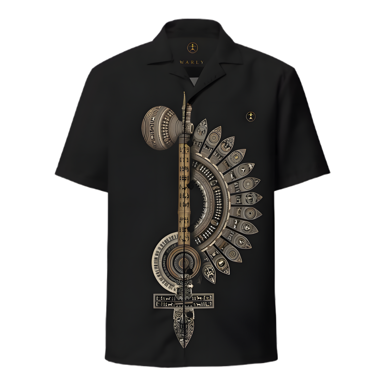 Tarpa Procession — Warli all-over camp shirt